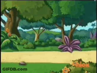 A Cartoon Of A Jungle With A Nick Logo On The Bottom Right GIF
