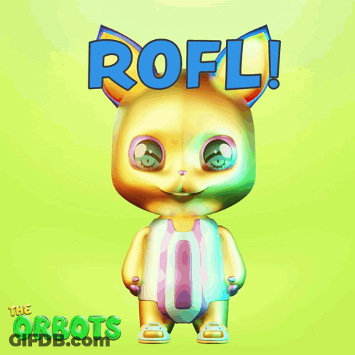 A Cartoon Of A Kangaroo With The Word Rofl Above It GIF