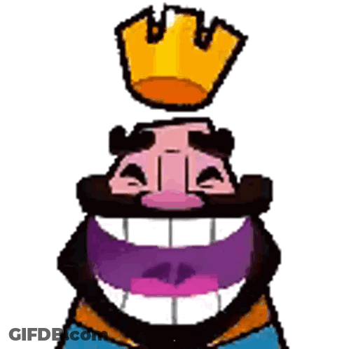 A Cartoon Of A King With A Crown On His Head And A Big Smile . GIF