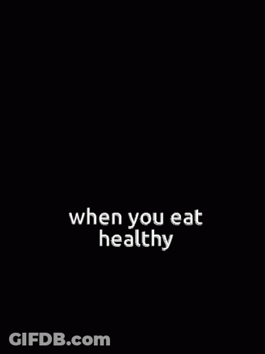 A Cartoon Of A Kitchen With The Words When You Eat Healthy On The Bottom GIF
