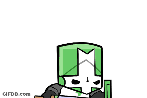 A Cartoon Of A Knight Holding A Bloody Sword GIF