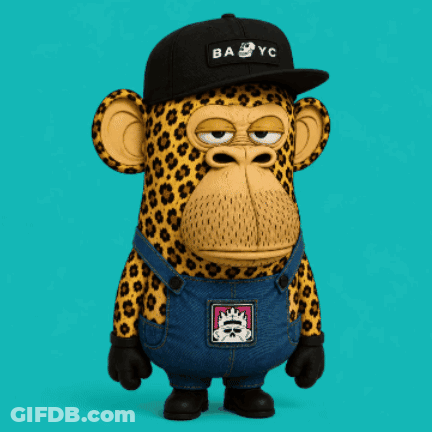 A Cartoon Of A Leopard Wearing Overalls And A Hat That Says Babyc GIF