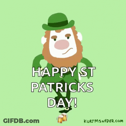 A Cartoon Of A Leprechaun With The Words Happy St Patrick 'S Day GIF