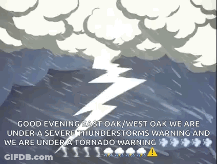 A Cartoon Of A Lightning Bolt Coming Out Of A Cloudy Sky GIF