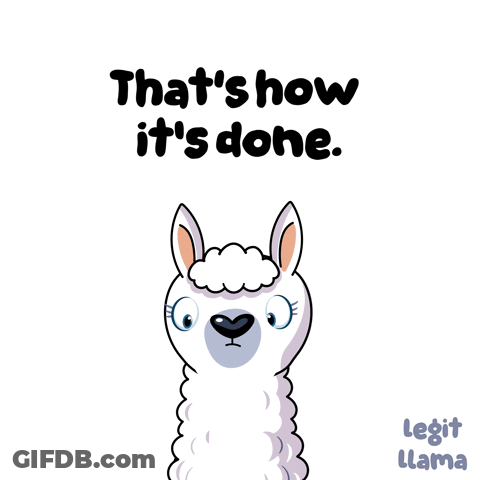 A Cartoon Of A Llama Holding A Microphone With The Words That 'S How It 'S Done GIF