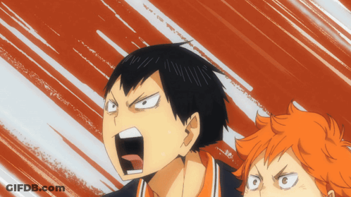A Cartoon Of A Man And A Girl With Their Mouths Open GIF