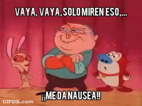 A Cartoon Of A Man And A Monkey With The Words Vaya Vaya Solo Miren Eso GIF