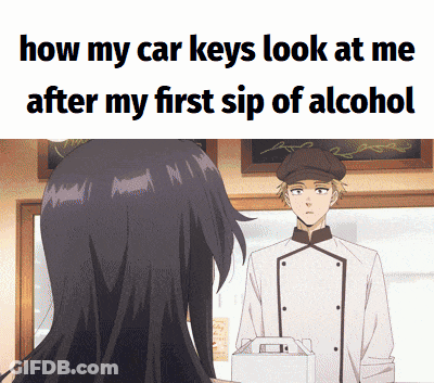A Cartoon Of A Man And A Woman With A Caption That Says How My Car Keys Look At Me GIF