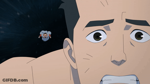 A Cartoon Of A Man Being Punched In The Head GIF