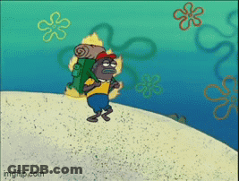 A Cartoon Of A Man Carrying A Backpack With Imgflip.com Written On The Bottom GIF