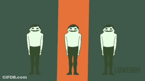A Cartoon Of A Man Covering His Ears With His Hands And The Words Luweboy Below Him GIF