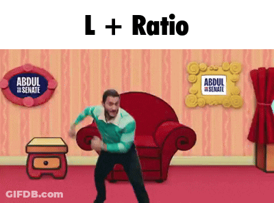 A Cartoon Of A Man Dancing In A Living Room With A Sign That Says Abdul Senate GIF