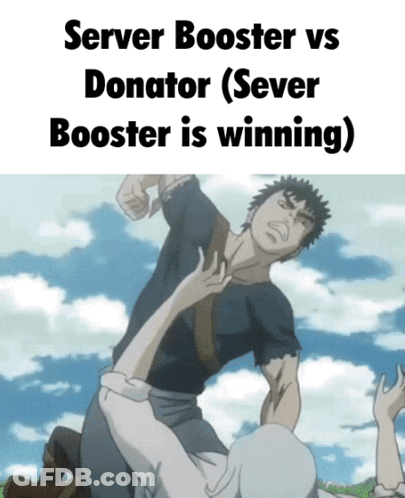 Fighting Cartoon Man Booster Vs Donator GIF