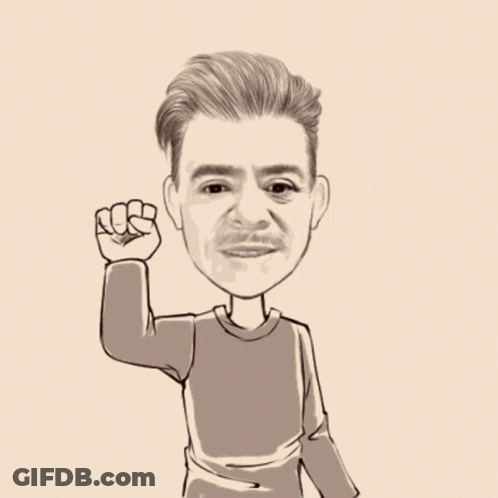 A Cartoon Of A Man Giving A Thumbs Up And The Words Call Me Below Him GIF