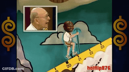 A Cartoon Of A Man Hiking Up A Mountain With The Name Haifilip876 At The Bottom Of The Screen GIF