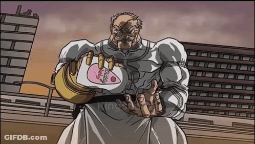 A Cartoon Of A Man Holding A Bottle Of Daddy 'S Baby Lotion GIF