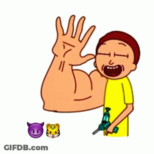 A Cartoon Of A Man Holding A Gun Next To A Huge Hand GIF