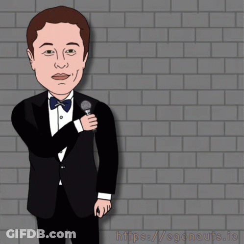 A Cartoon Of A Man Holding A Microphone With The Words Say It Louder For The People In The Back Behind Him GIF