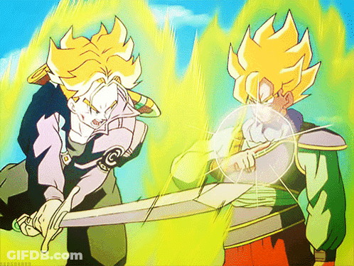 A Cartoon Of A Man Holding A Sword And Another Man Holding A Shield GIF