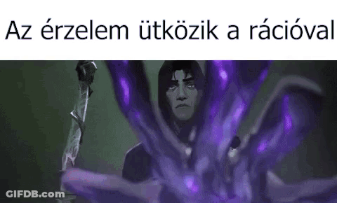 A Cartoon Of A Man Holding A Sword In Front Of A Purple Octopus . GIF