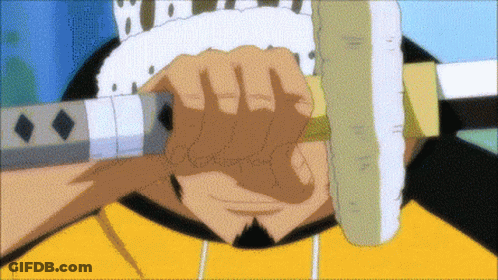A Cartoon Of A Man Holding A Sword In His Hand GIF
