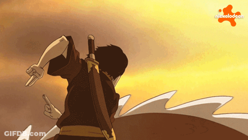 A Cartoon Of A Man Holding A Sword With The Nickelodeon Logo In The Background GIF