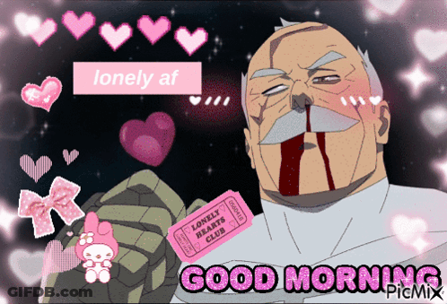 A Cartoon Of A Man Holding A Ticket That Says Lonely Hearts Club GIF