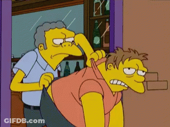 A Cartoon Of A Man Holding Another Man 'S Butt GIF