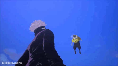 A Cartoon Of A Man Holding Another Man Upside Down In The Air GIF