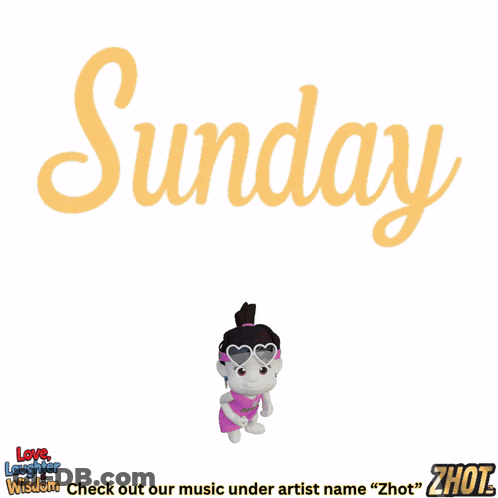 A Cartoon Of A Man Holding Broken Hearts With The Word Sunday Above Him GIF