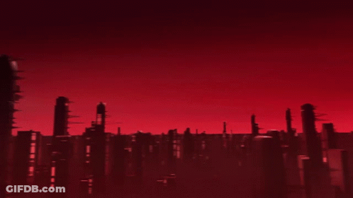 A Cartoon Of A Man In A Red Cape Fighting Another Man GIF