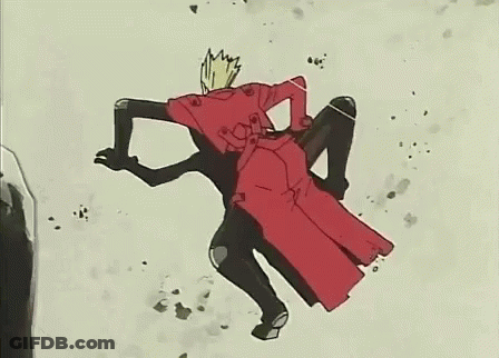 A Cartoon Of A Man In A Red Coat Holding Another Man 'S Arm . GIF