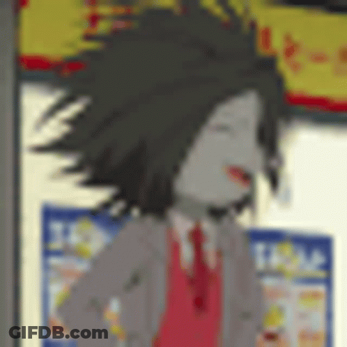 A Cartoon Of A Man In A Suit And Tie Is Standing In Front Of A Sign . GIF