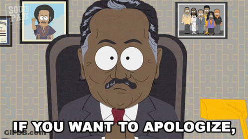 Man In Suit Saying If You Want To Apologize GIF