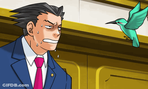 A Cartoon Of A Man In A Suit And Tie With A Bird Flying In The Background GIF