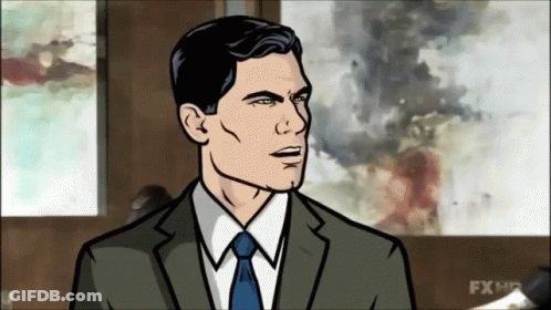 A Cartoon Of A Man In A Suit And Tie With Fxhd Written On The Bottom GIF