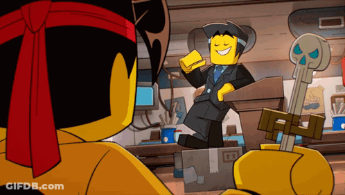 A Cartoon Of A Man In A Suit Holding A Key GIF
