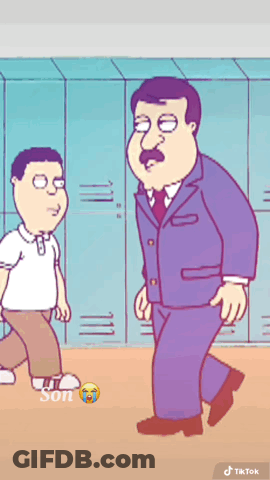 Cartoon Man In Suit Standing Next To Another Man GIF