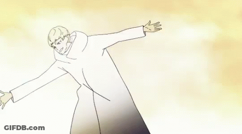 A Cartoon Of A Man In A White Coat Holding A Gun And A Shield . GIF