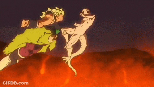 A Cartoon Of A Man Kicking A Lizard In The Air . GIF