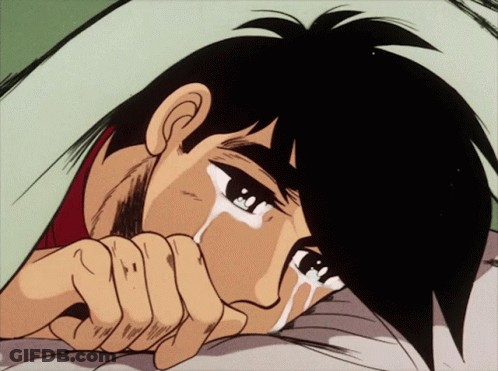 Cartoon Man Crying With Tears GIF