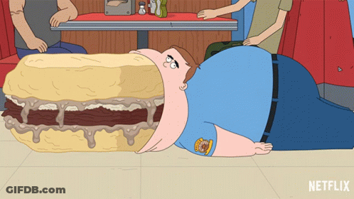 A Cartoon Of A Man Laying On The Floor With A Netflix Logo In The Background GIF