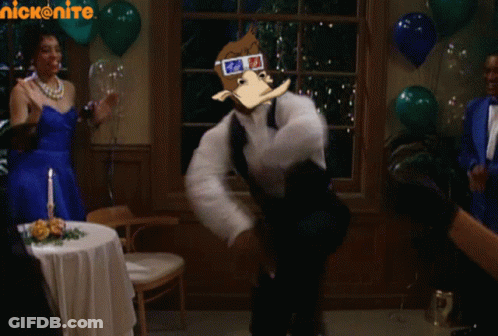 A Cartoon Of A Man Laying On The Floor With A Nickenite Logo In The Corner GIF