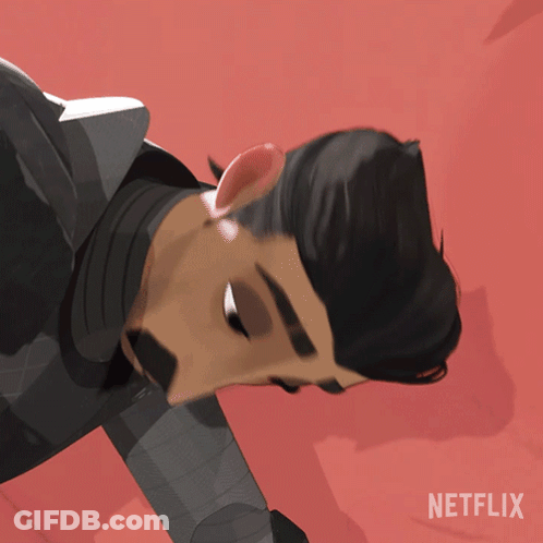 A Cartoon Of A Man Laying On The Ground With Netflix Written On The Bottom GIF
