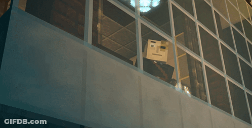 Cartoon Man Looking Out Window Saying Stop Staring At Me GIF