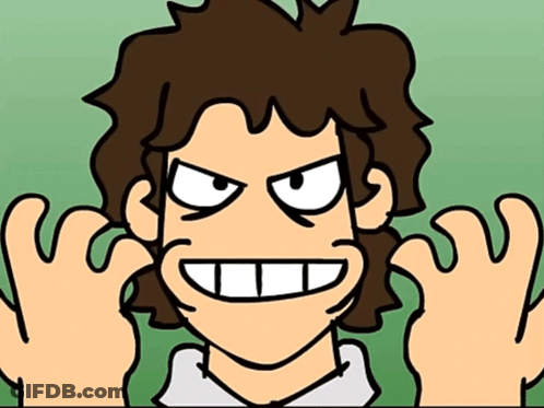 A Cartoon Of A Man Making A Funny Face GIF
