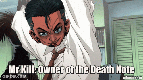 A Cartoon Of A Man Named Mr. Kill GIF