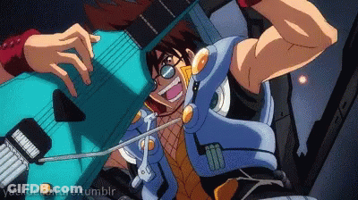 A Cartoon Of A Man Playing A Guitar With The Words Yackdeculture.tumblr At The Bottom Of The Image GIF
