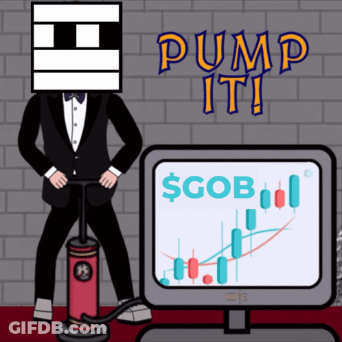 A Cartoon Of A Man Pumping A Computer Screen With The Words Pump It Written Above Him GIF