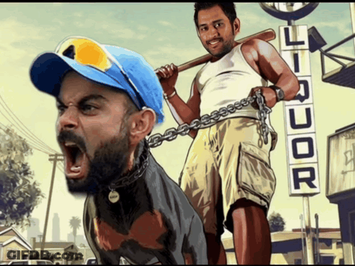 A Cartoon Of A Man Riding A Dog In Front Of A Liquor Sign GIF
